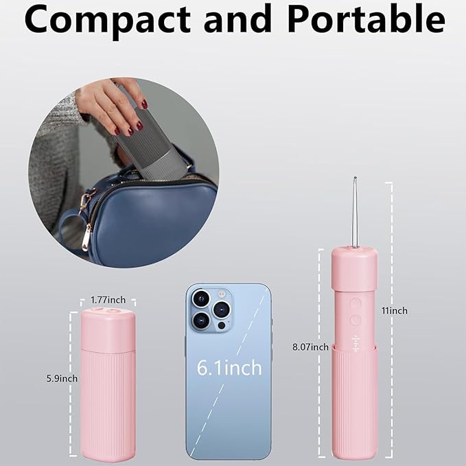 Portable Mini Water Flosser Oral Irrigator Water Teeth Cleaner Pick with Telescopic Water Tank3 Modes &amp IPX7 Waterproof Home &amp Travel (Pink)