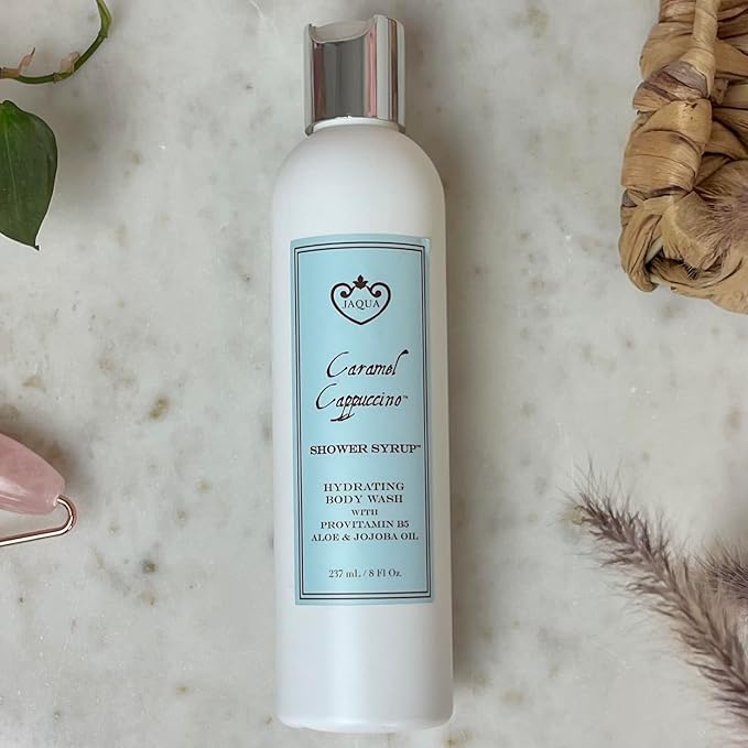 Jaqua Shower Syrup Vegan Hydrating Body Wash with Jojoba and Rosehip Oil - Caramel Cappuccino