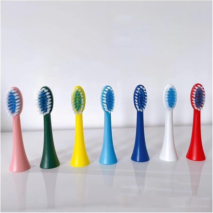 5 Pieces Replacement Brush Heads Electric Toothbrush Teeth Whitening Pattern Soft Head Oral Care(Deep Blue)