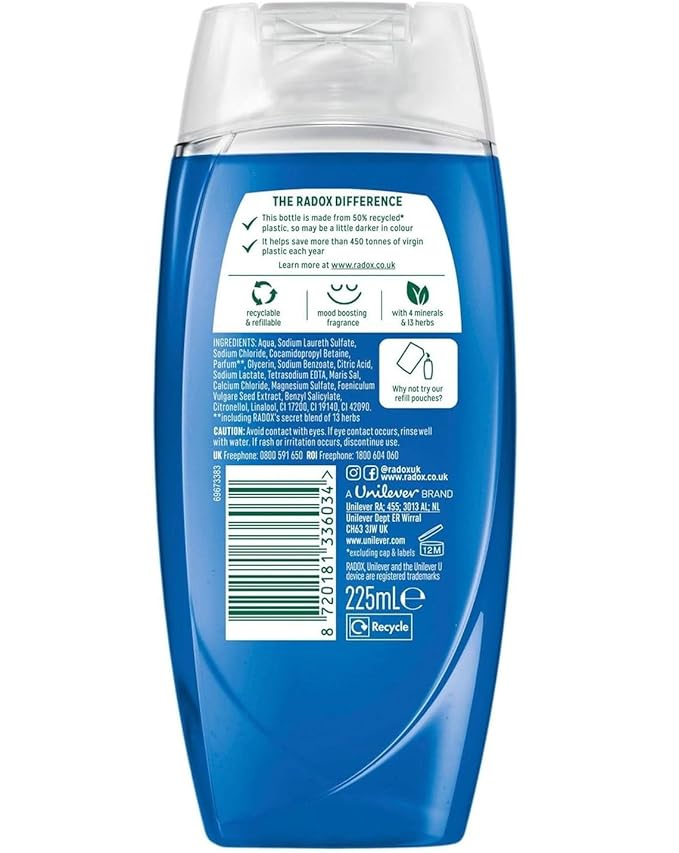 Radox Feel Awake for Men 2 in 1 Shower &amp Shampoo (225ml x 1)