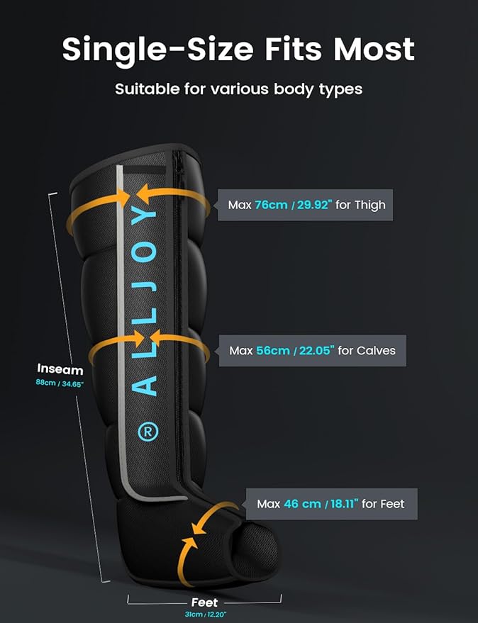 Cordless Air Compression Leg Recovery System Christmas Gifts Professional Leg Massager Boots with Smart 5-Zone Tech for Sequential Compression Fast Muscle Recovery &amp Swelling Relief for Athletes
