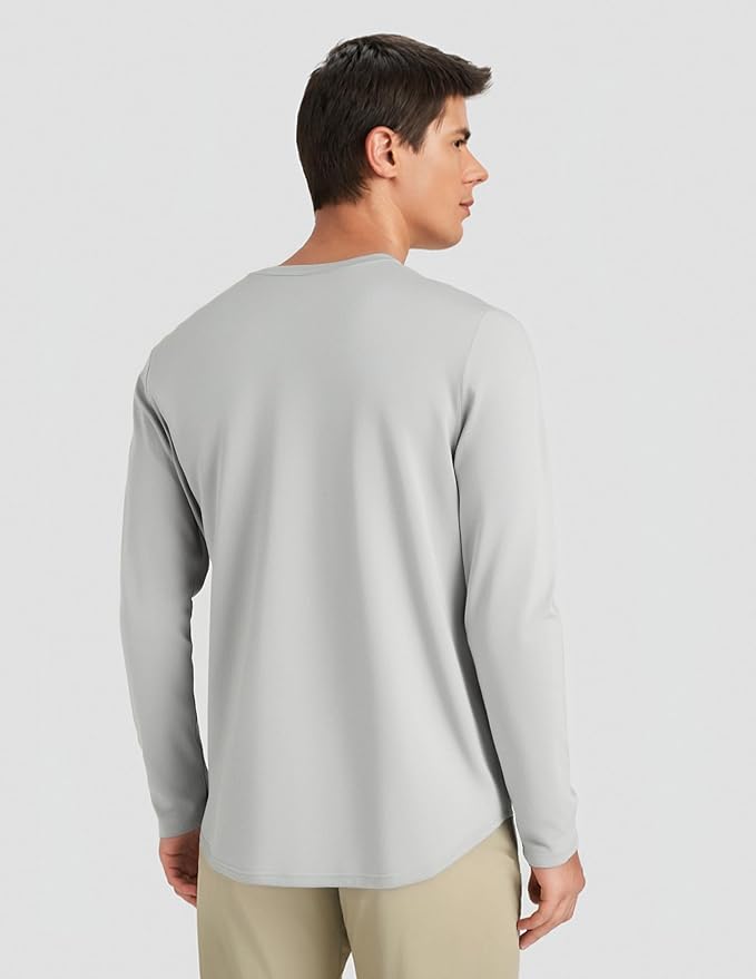 6/7 Pack Men's Quick Dry Long Sleeve Shirts UPF 50+ UV Sun Protection SPF Shirt Moisture Wicking T-Shirt for Casual Workout