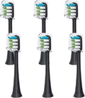 6PCS Compatible for Xiaomi SOOCAS X3 X5 X3U X1 V1 V2 Replacement Head Bristle Sonic Electric Nozzles with Anti-dust Cap(6PCS Black)