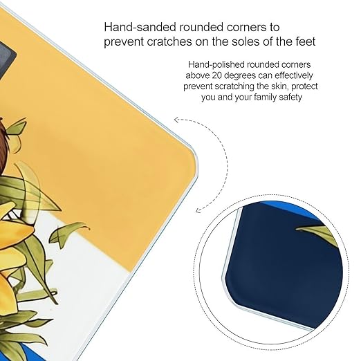 Cartoon Sloth Sitting on Sunflower Scale for Body Weight Smart Scales Digital Bathroom Scale High Precision Weighing Scales with Large Display Weighing Machine for People