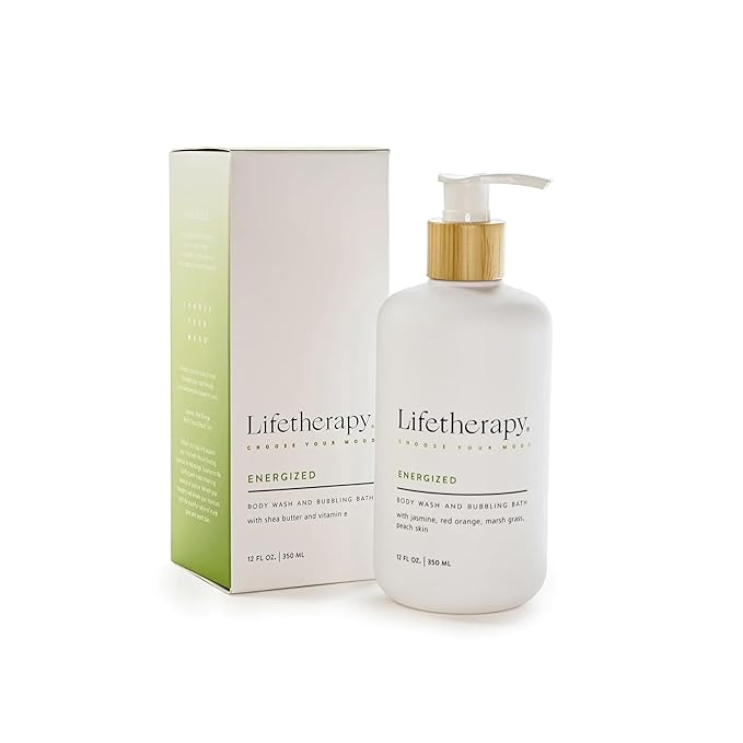 Lifetherapy 3-in-1 Body Wash Bubble Bath &amp Hand Wash – Energized | Clean Skin-Loving Formula | Vegan &amp Gluten Free | Nourishing &amp Revitalizing | Free From Parabens Sulfates &amp Phthal