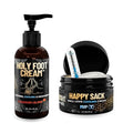 Derm Dude Below-the-Belt Grooming Bundle | Happy Sack Ball Deodorant 2oz (MVP Scents) + Holy Foot Cream 4oz (Strawberry Lollipop Scents) | Odor Control &amp Moisture for Feet &amp Groin