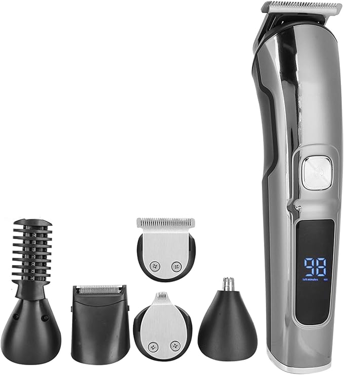 Beard Trimmer Electric Barber Male Mens Grooming Kit For Manscaping Hair Trimmers with MultiFunctional 600mAh 5W Hair Clipper For Mustache Nose Body Clipping