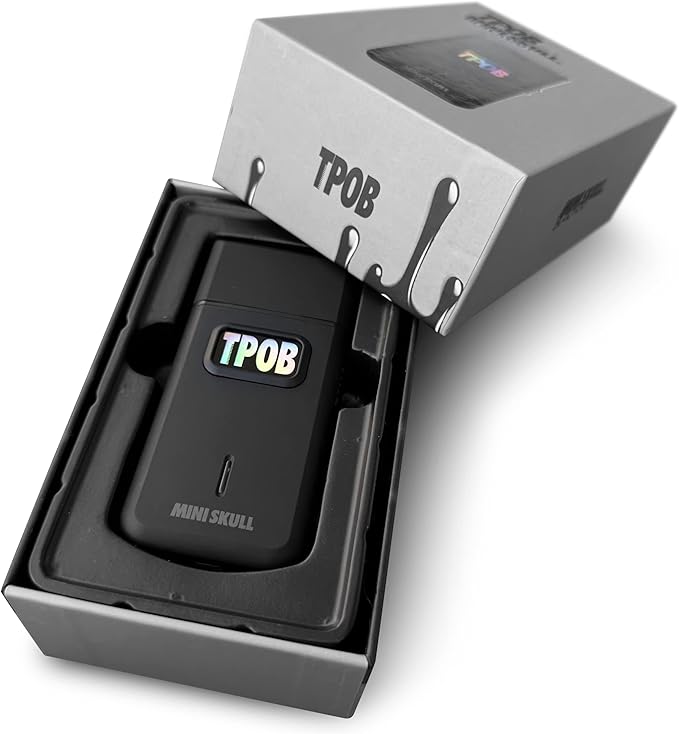 TPOB Mini Skull Single Shaver Compact Design that can fit in Your Pocket with a Turbo Charged Motor Perfect for Both Professional and at-Home use (Black)