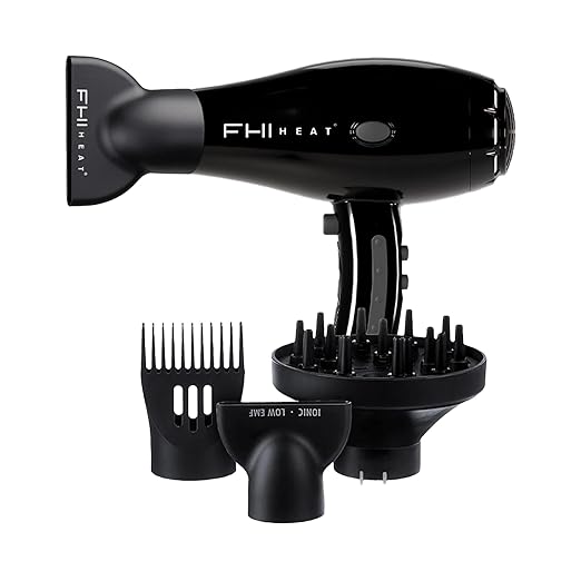 FHI Heat 2000 Pro Nano Hair Dryer with Attachments – Professional 1875W Blow Dryer w/ High-Velocity AC Motor 12 ft. Chord