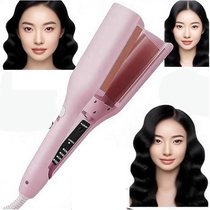 Negative Ionic Technology Curling Iron Quickly Creating Smooth Waves French Egg Curling Hair Styling Tool(Purple)