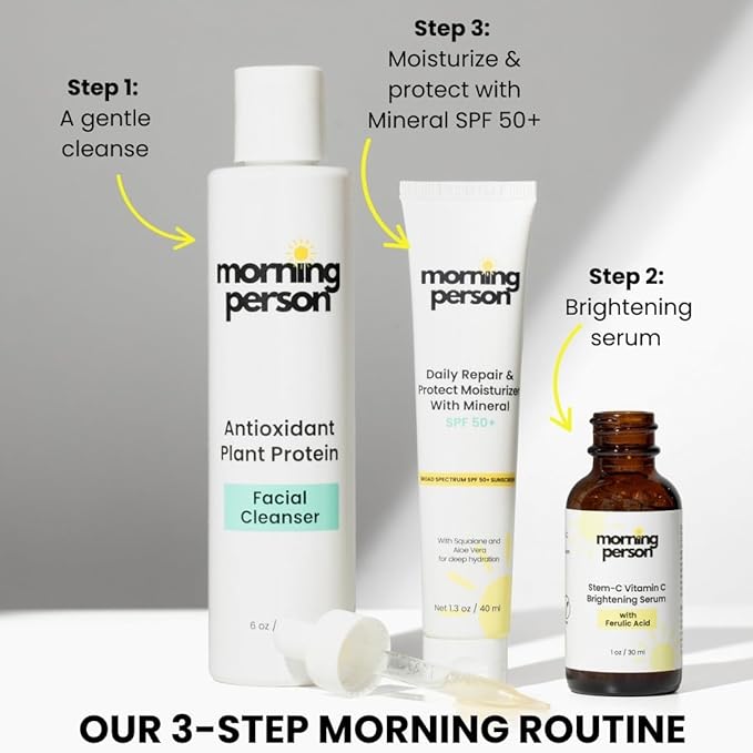 Daily Repair &amp Protect Moisturizer with Mineral Sunscreen Face SPF 50+ I With Squalane and Aloe Vera for Deep Moisture I UVA/UVB &amp Blue Light Protection I No White Cast I Reef Safe I Vegan