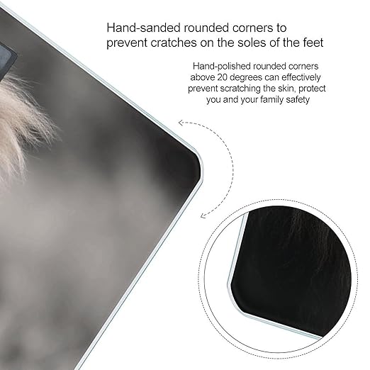 Wildlife Lion Scale for Body Weight Highly Accurate Digital Bathroom Electronic Weighing Machine for People LCD Display Large Size Tempered Glass for Safe Home Use