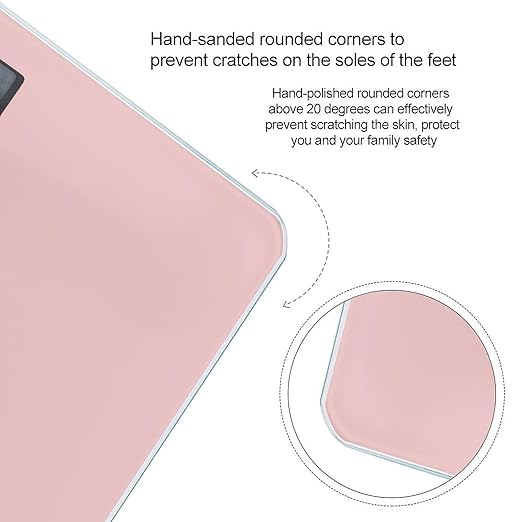 Men's Fashion Automatic Switch Digital Bathroom Weighing Scale Smart Scale Light Pink