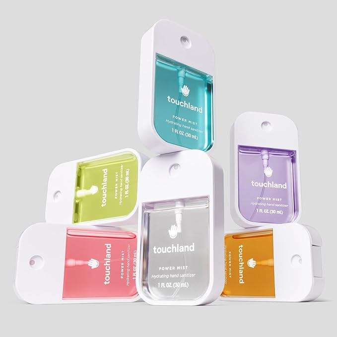 Touchland Hydrating Hand Sanitizer Spray – Blossom Trio Set (Pure Lavender Vanilla Blossom Rainwater) – 3 x 1 FL OZ Travel Size Mists