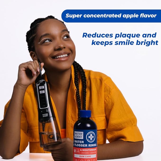 Medium Soft 2-Pack Toothbrush &amp Concentrated Water flosser Rinse &amp Mouthwash Gum Care Alcohol and Fluoride Free. Made in USA
