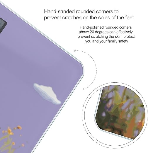 Happy Giraffe Weight Scale Digital Electronic Scales Bathroom Scale Larg LCD Backlight Display High Precision MeasurementsTempered Glass