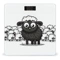 Cartoon Black White Sheep Bathroom ScaleHighly Accurate Digital Weighing Machine for People Bright LED Display Weight Scale for The Aldult Home Use