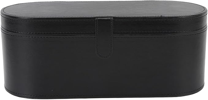 Hair Styling Tool Storage Bag Impact Proof PU Leather Portable Hair Dryer Carrying for Home Travel - Stylish Hair Tools Organizer (Style 1)