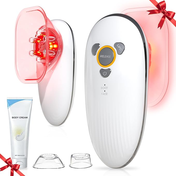 3-in-1 Electric Cellulite Massager 3-in-1 Body Sculpting Machine for Stomach Waist Arms Legs Handheld Adjustable Cellulite Massage Tool Skin Tightening Tool for Women and Men White