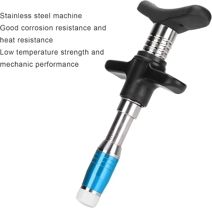 ZJchao Chiropractic Adjustment Tool 10 Levels Manual Single Head Spinal Massager Hand Back Massage Tool Gun Device Portable Chiropractic Adjustment Tool (Blue)
