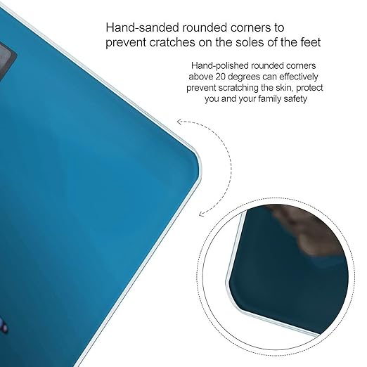 Beautiful Blue Butterfly Scale for Body Weight Safe Rounded Corners Tempered Glass Digital Bathroom Scale LED Display 400lb Capacity Weight Scales with High Precision Sensors