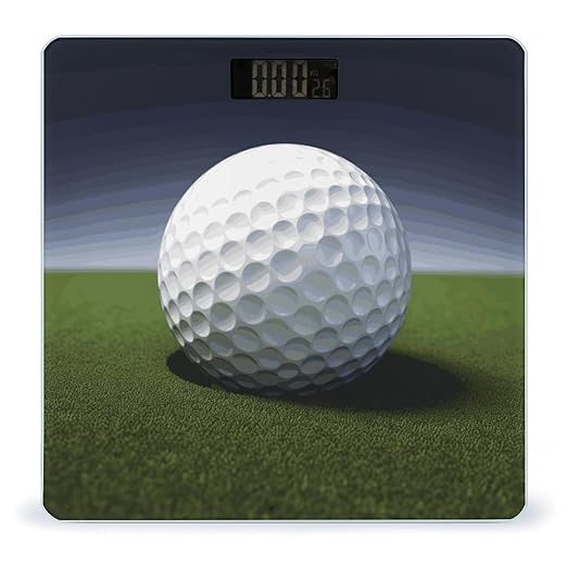 Digital Bathroom Scale for Body Weight Scale with Bright LCD Display High Accuracy Step-On Technology Auto On/Off Golf Ball Digital Scales 400 Lbs /180kg