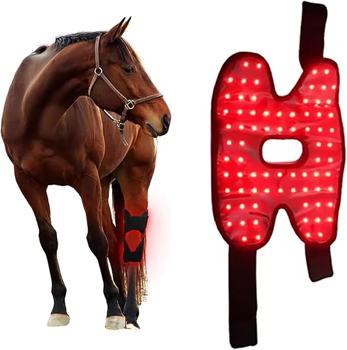 Red Light Therapy for Horses LED Red Light Therapy Device 660nm/850nm Adjustable Mode Red Light Therapy Mat for Horse Wounds and Joint Pain Relief.(4PCS)