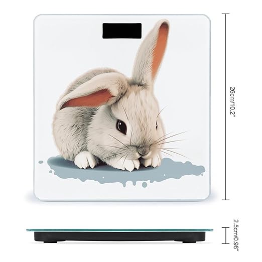 Cry Rabbit Digital Bathroom Scale for Body Weight with High Precision Digital Weighing Scale with BMI Clear LCD Display and Step-On Measures Weight Up to 180kg