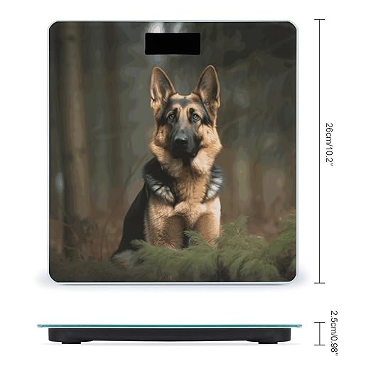 German Shepherd Smart Scale for Body Weight Accurate Bathroom Scale with LED Display Digital Weight Scales Weighing Machine High Precision Scales for Bath Home