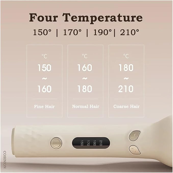 Automatic Negative Ions Hair Curler - 28mm Electric Ceramic Rotating Curling Iron for Beautiful Waves(EAU)