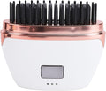 Cordless Hair Straightener Brush MCH Ceramic Heating 3 Temperature Settings Rechargeable 25W Portable Hot Brush White