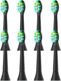 4-16pcs Replacement Toothbrush HeadsCompatible for Phillips Sonicare Electric HandlesSoft Bristles(8pcs Black)