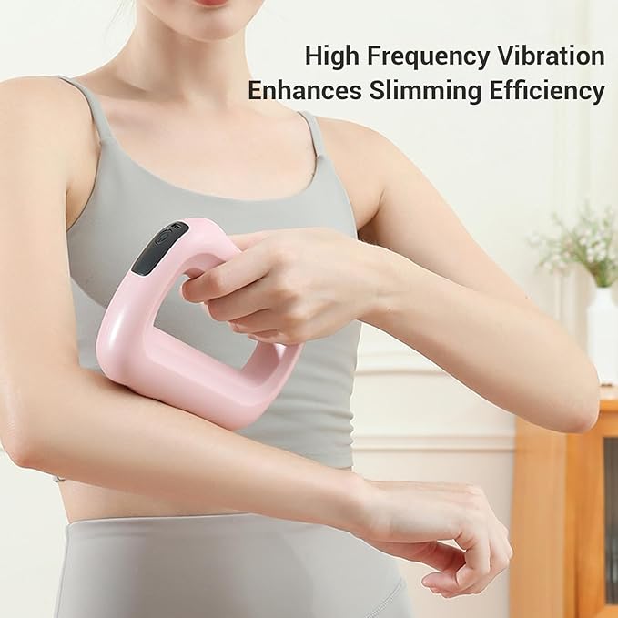 ZJchao Wearable Electric Body Massager Ring Muscle Recovery Electric Body Massager Ring Deep Tissue Vibrations with Portable Design enhances Recovery and Well Being (Pink)