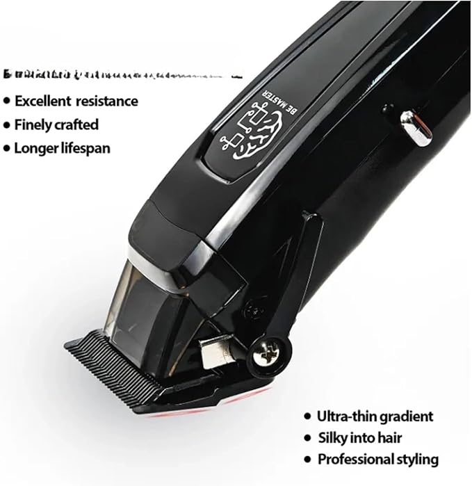Compatible With BRDCLIP BRD-106 Professional Men's Hair Clipper 7500RPM DLC Blade Hair Trimmer with Base Charger Heavy-Duty Hair Cutting Machine(Green)