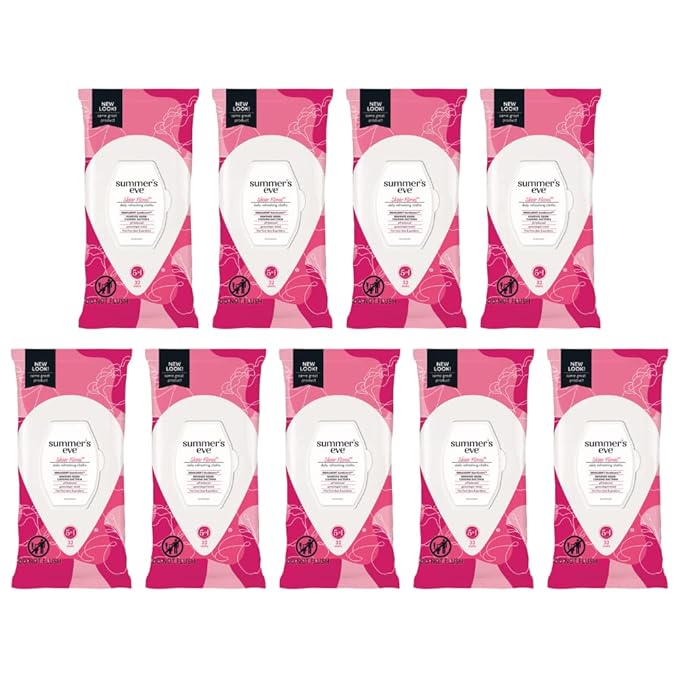 Summer's Eve Feminine Cleansing Cloths Sensitive Skin Sheer Floral 32 ea (Pack of 9)