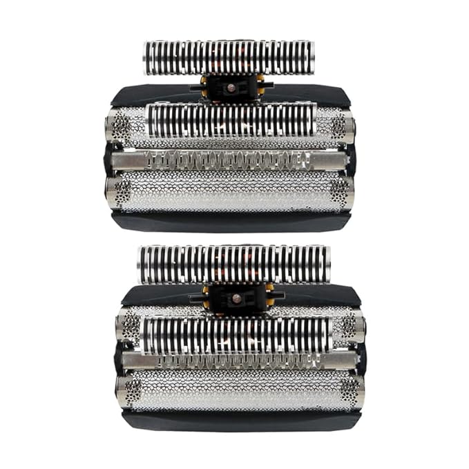 51B Electric Shaver Replacement Foil Head with Cutter Compatible for 5 Series 510530540 550 550s-3 550cc 550cc-4 560 560s-3 560s-4 565cc 570s-4 570cc 590cc - Black(2 set)