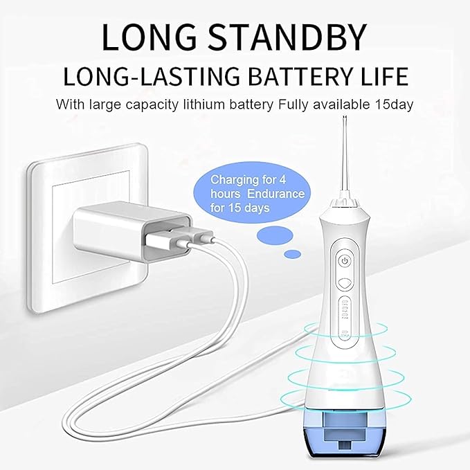 Cordless Advanced Water Flosser for Teeth Gums Braces Dental Care with Travel BagIPX7 WaterproofPortable and Rechargeable for Home&ampTravel(Black)