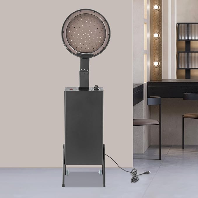 Professional Ion Hair Care Hood Hair Dryer 1200W Adjustable Temperature Portable Stand-Up Hair Dryer Hair Salon Hair Dryers with Wheels