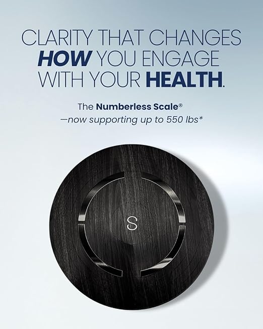 Shapa Pro Numberless Scale® – The Stress-Free Smart Scale for Real Weight Loss Managment Progress 5-Color Feedback AI Coaching Body Composition Sensors Bluetooth App 550 lb / 250 kg Capacity