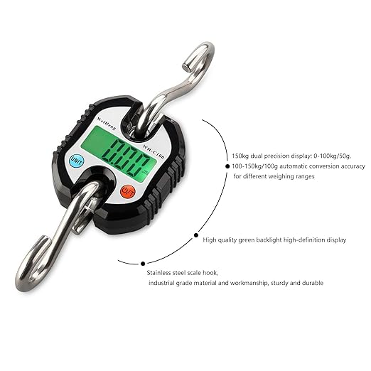 Hoyer Lift Scale for Home Use - Simple and Fast Maximum Weight 330lb (Black)