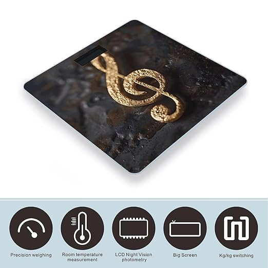 Music Note Scale for Body Weight Smart Scales Digital Bathroom Scale High Precision Weighing Scales with Large Display Weighing Machine for People