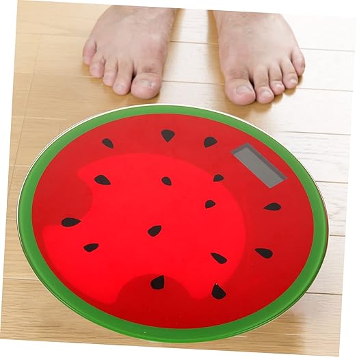 Cartoon Watermelon Digital Weight Scale Tempered Bathroom Scale for Household Use Accurate Body Weight Measurement Cute Design for Fitness Tracking