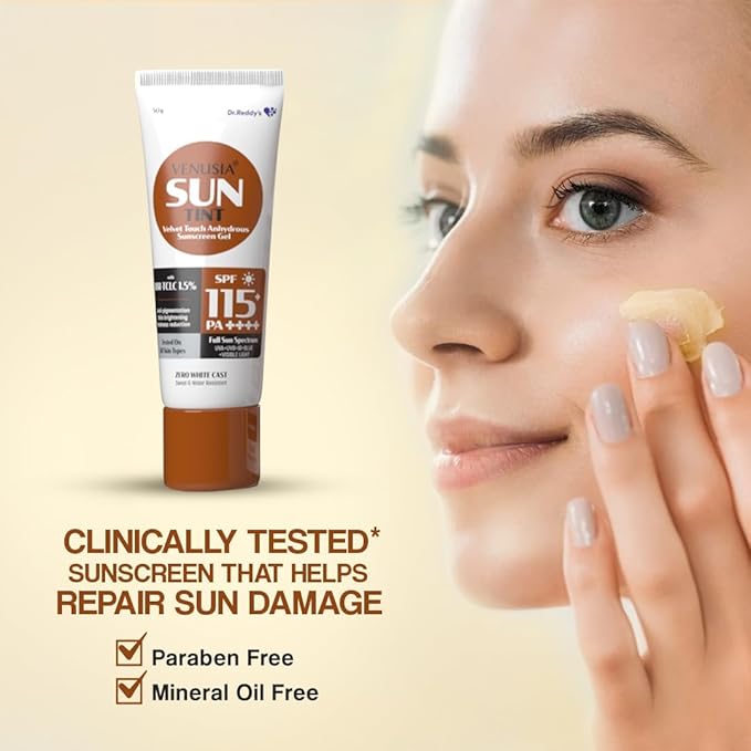 Ven.usia Tinted sunscreen SPF115I Full spectrum protection I UVA UVB Blue light protect I with Anti-oxidant I Sweat &amp water resistant I No white cast I clinically tested for all skin types I 50