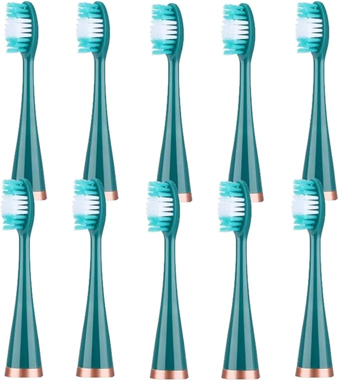 10pcs Replacement Brush Heads(Green)