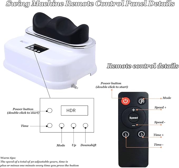 Foot Massager with Remote Control Adjustable 30 Speed Swing Fitness Blood Chi Machine for Muscle Relaxation and Shaking Exercise