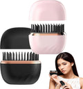 Mini Hair Straightener New 2-in-1 Cordless Hair Straightener Comb 3-Speed Temperature Control Rechargeable Fast Heating Hot Comb Anti-Scald Shell Lightweight &amp Portable Travel (Black+Pink)
