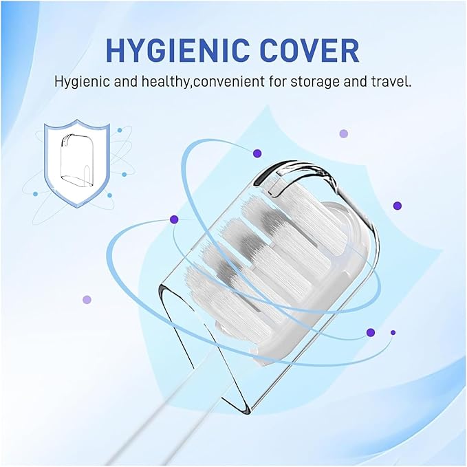 10 Pcs/Pack Replacement Toothbrush HeadsCompatible for Laifen Wave ElectricCompatible for Sensitive Transparent