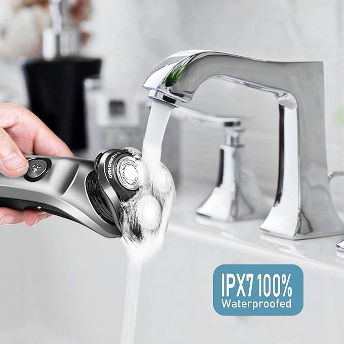 Electric Shavers for Men Wet Dry Rechargeable Pro Electric Shaver Beard Electric Razor for Men Facial Shaving Machine with Smart Cleaner