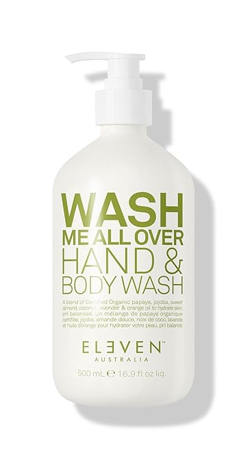 ELEVEN AUSTRALIA Wash Me All Over Hand &amp Body Wash - Moisturizing Body Soap for Soft Skin Gentle Cleansing for Women and Men Suitable for All Skin Types Refreshing Scent