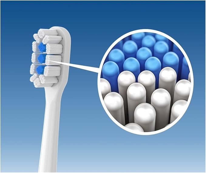 Replacement Brush HeadsCompatible for Xiaomi Mijia T301 T302 T501 /501CSonic Electric Toothbrush Head Soft Bristle(T301-302-WH6BK6)
